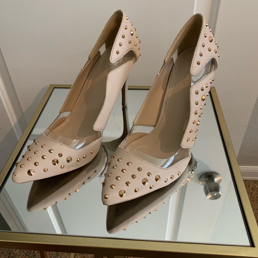 Charlotte Russe Nude Heels with Studs